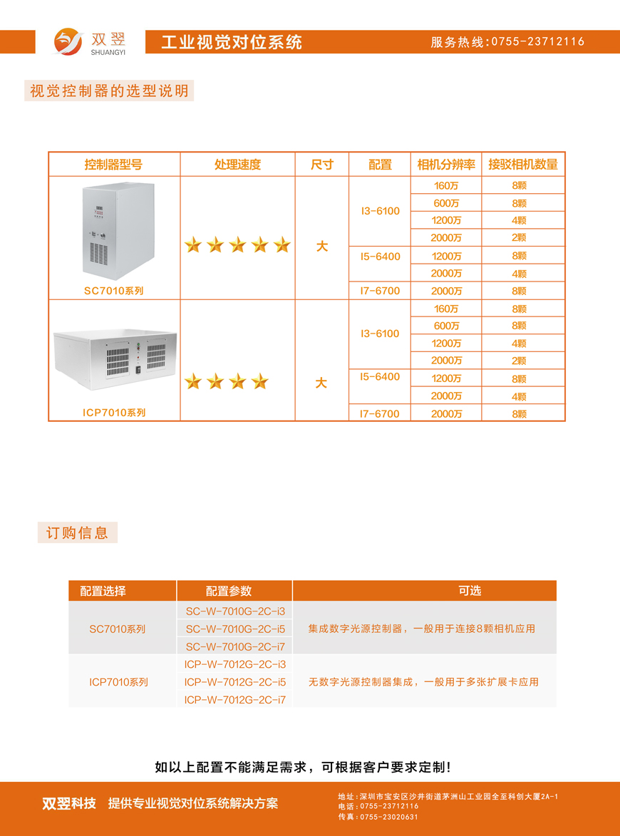SC-W-7010G-2C - 视觉控制器 - 双翌科技